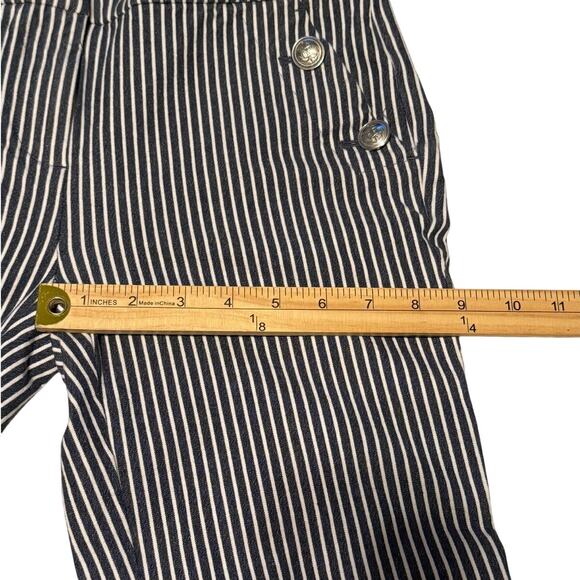 Loft The Riviera Slim Size 0P (28x21.5) Blue White Stripe Nautical Button‎ Front - Picture 11 of 12